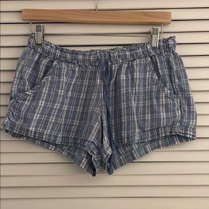 Blue Plaid Women's Shorts